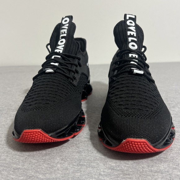 Chopben Running Shoes Blade Non Slip Fashion Sneakers Size 12 Black Red Tread main image 16